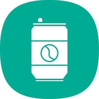 Soda Can Glyph Curve Icon vector