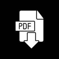 Download PDF Glyph Inverted Icon vector