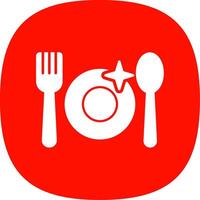Crockery Glyph Curve Icon vector