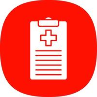 Medical Chart Glyph Curve Icon vector