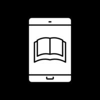 Education App Glyph Inverted Icon vector