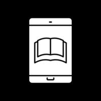 Education App Glyph Inverted Icon vector