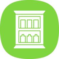 Medicine Cabinet Glyph Curve Icon vector