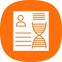 DNA Glyph Curve Icon vector