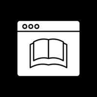 Ebook Glyph Inverted Icon vector
