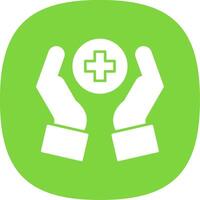 Health Care Glyph Curve Icon vector