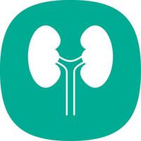 urología glifo curva icono vector