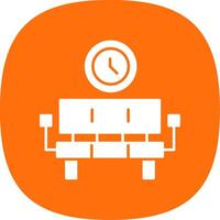 Waiting Room Glyph Curve Icon vector