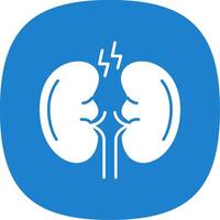 Kidney Glyph Curve Icon vector