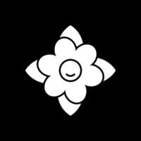 Carnation Glyph Inverted Icon vector