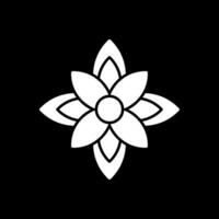 Poinsettia Glyph Inverted Icon vector