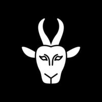 Gazelle Glyph Inverted Icon vector