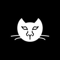 Cat Glyph Inverted Icon vector