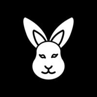 Hare Glyph Inverted Icon vector