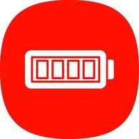 Battery Glyph Curve Icon vector