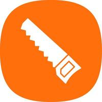 Handsaw Glyph Curve Icon vector