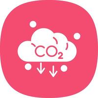 Co2 Glyph Curve Icon vector