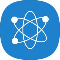 Nucleus Glyph Curve Icon vector