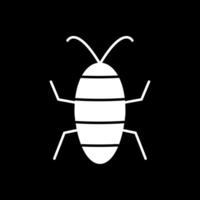 Cicada Glyph Inverted Icon vector