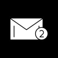 Message Received Glyph Inverted Icon vector