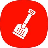 Shovel Glyph Curve Icon vector