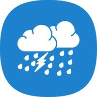 Extreme Weather Glyph Curve Icon vector