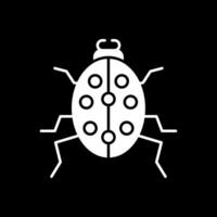 Beetle Glyph Inverted Icon vector