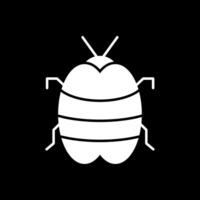 Bug Glyph Inverted Icon vector