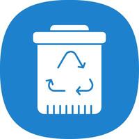 Recycling Glyph Curve Icon vector