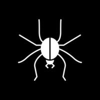 icono de glifo de araña invertido vector