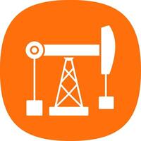 Fossil Fuel Glyph Curve Icon vector