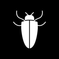 icono de glifo de insecto invertido vector