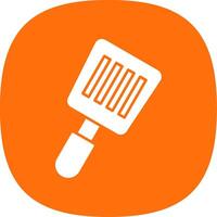 Spatula Glyph Curve Icon vector