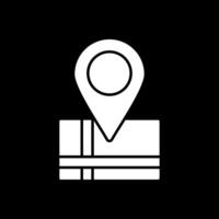 Map Location Glyph Inverted Icon vector