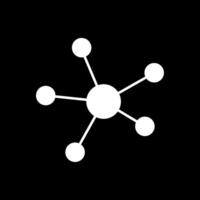 Connection Glyph Inverted Icon vector