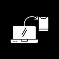 Connection Glyph Inverted Icon vector