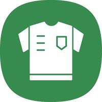 Referee Shirt Glyph Curve Icon vector