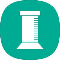 Graduated Cylinder Glyph Curve Icon vector