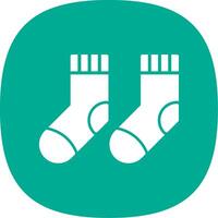 Socks Glyph Curve Icon vector