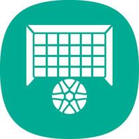 Goal Post Glyph Curve Icon vector