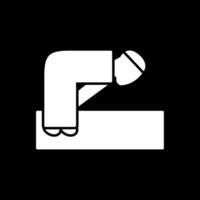 Ruku Glyph Inverted Icon vector