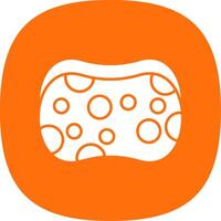 Sponge Glyph Curve Icon vector