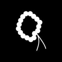 Rosary Glyph Inverted Icon vector