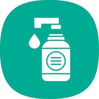 Hand Soap Glyph Curve Icon vector