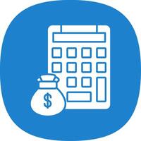Calculating Glyph Curve Icon vector