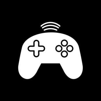 Controller Glyph Inverted Icon vector