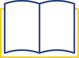 Art Book Line Two Color Icon vector