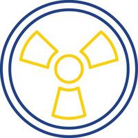 Nuclear Line Two Color Icon vector