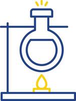 Bunsen Burner Line Two Color Icon vector