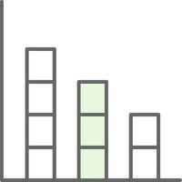 Bar Graph Fillay Icon vector